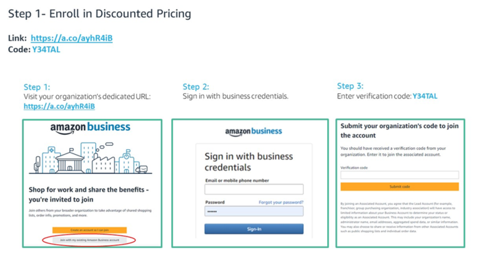 Amazon Enrollment Steps